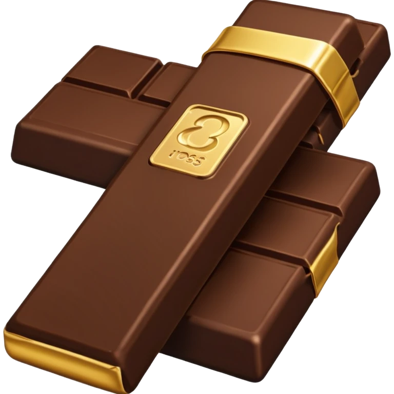 a chocolate bar with alternate wrapper emoji
