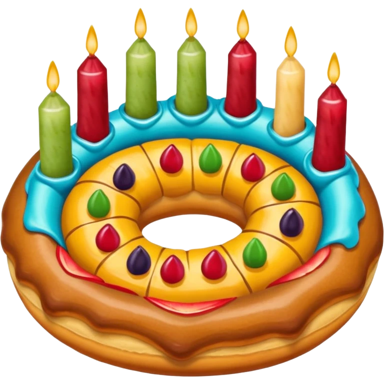 genera una versión de emoji de una rosca de reyes mexicana emoji