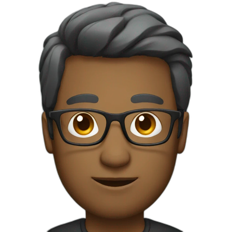 man with latop with glasses  emoji
