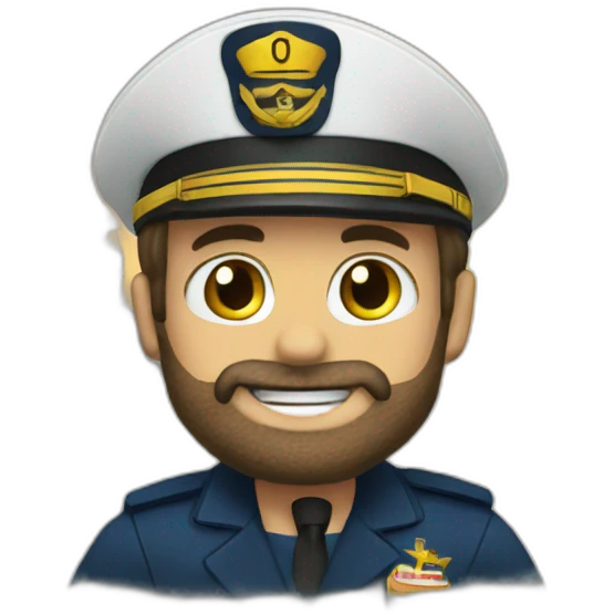 Captain in a super boat emoji