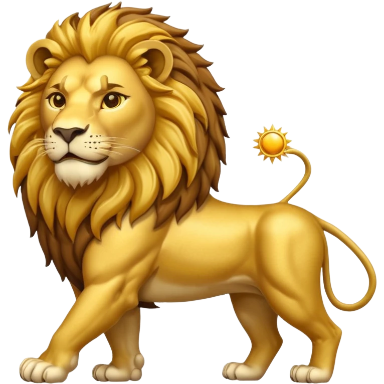 Sun and lion with map of Iran emoji