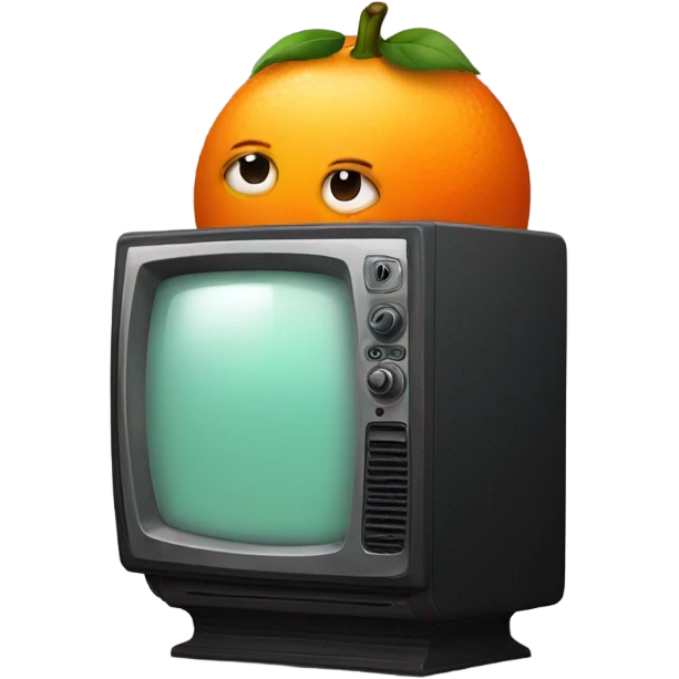 Orange tv sad  emoji