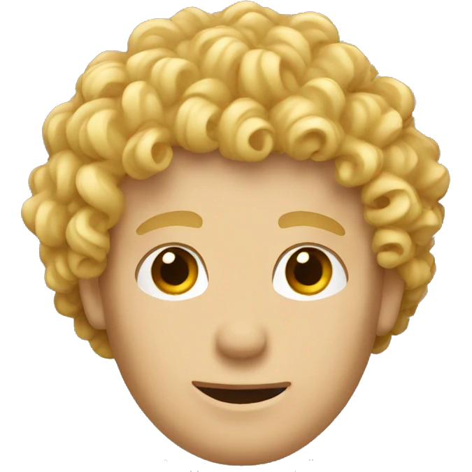 curly head blond guy emoji
