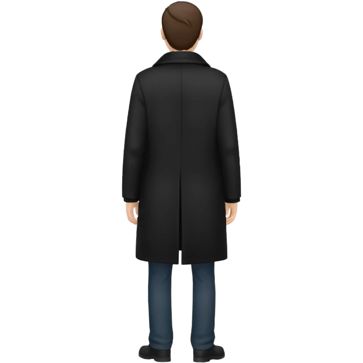 anonymous nongendered person standing ,view from the back emoji