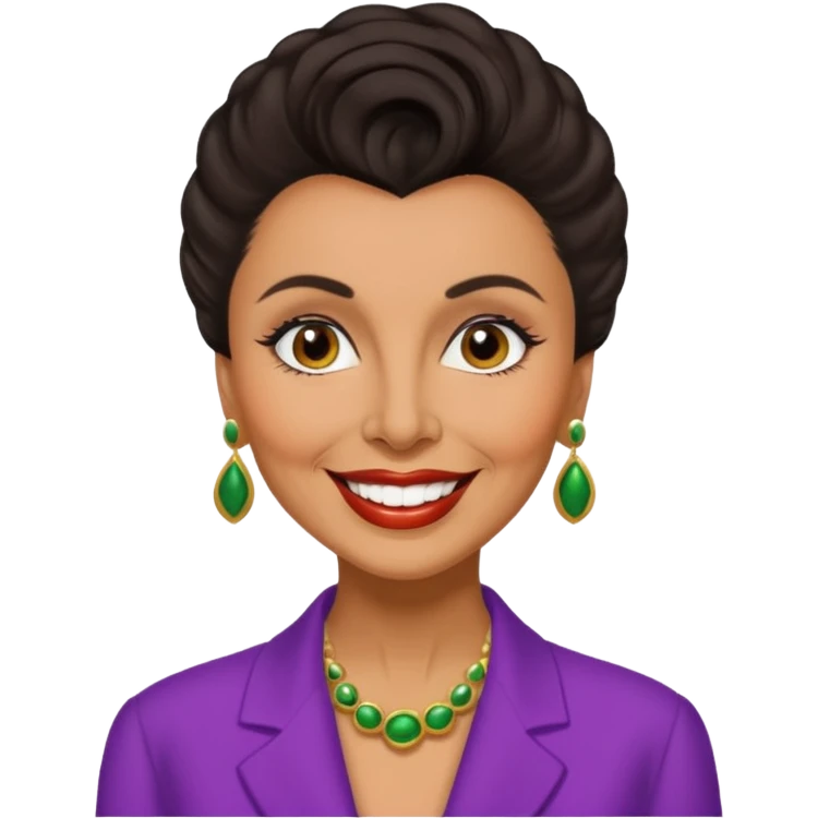 Lena Horne with dark brown hair emoji