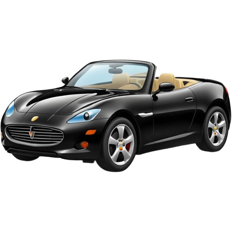  чорне авто з відкидним верхом emodji emoji