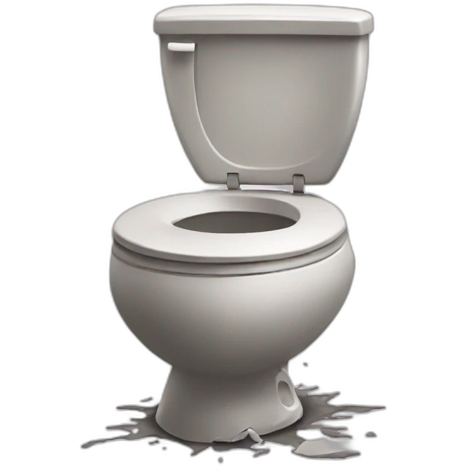 Smashed toilet emoji