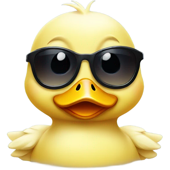 baby duck wearing sunglasses emoji