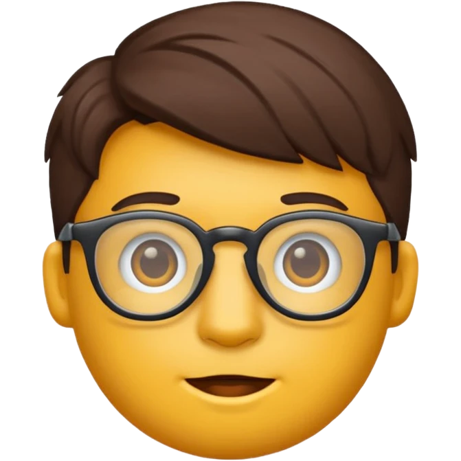 Erstelle mir eine Emoji von einem Jungen. Herkunft: Südamerika, Jung und Gutaussehend, mit durchsichtiger Brille und anderer Frisur  emoji