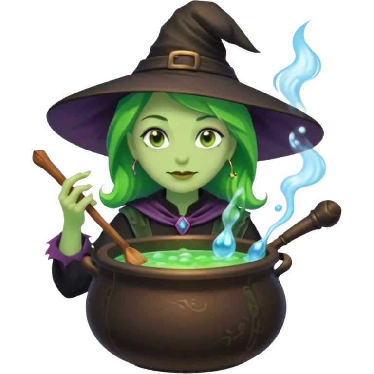 green witch cooking potion emoji