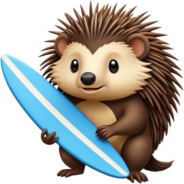 Surfing porcupine emoji