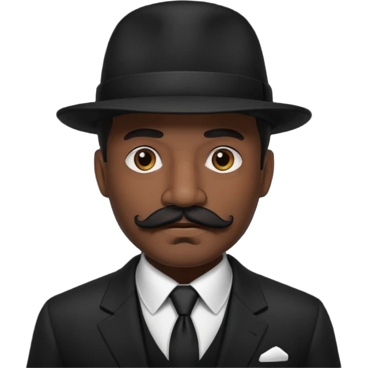 Mobster in Black Suit – Black shirt, black hat, mustache.



 emoji