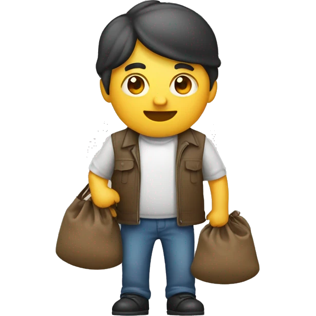 Ladrón con una bolsa emoji