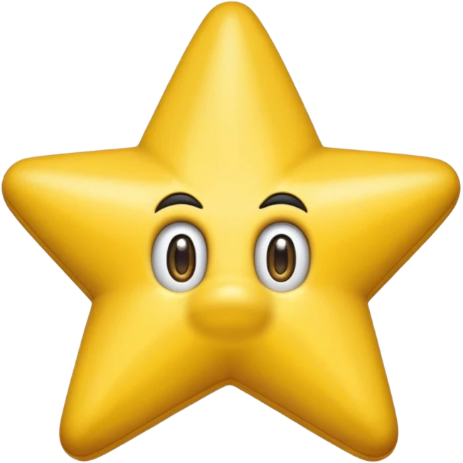 ESTRELLA DE SUPER MARIO SIN NARIZ Y SIN BOCa nadams los ojos emoji