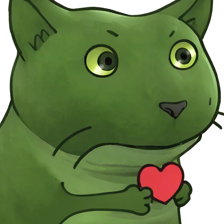 Cat with a heart emoji
