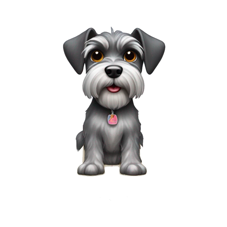 Schnauzer surf board emoji