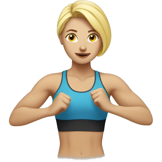 blonde women training emoji