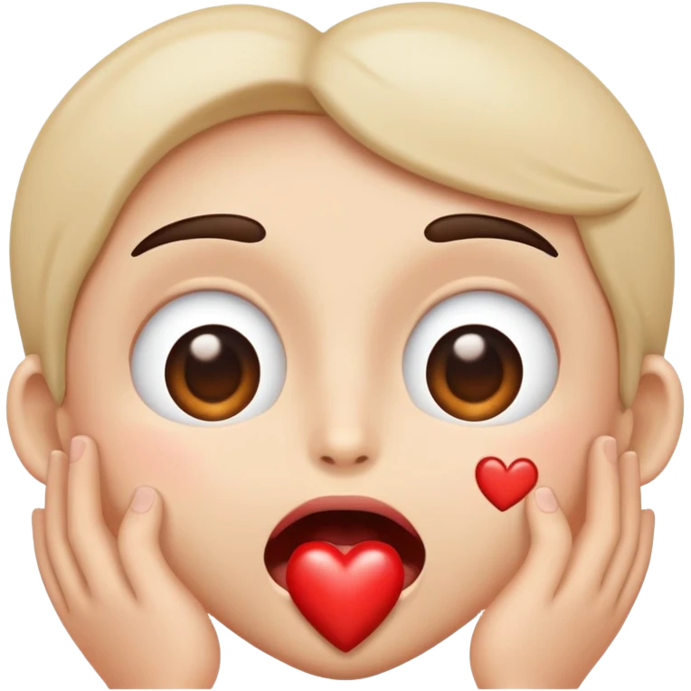 Heart eyes open mouth  emoji