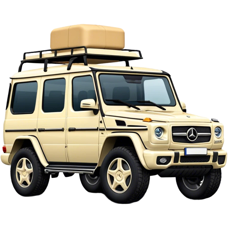 Cream Mercedes g wagon emoji