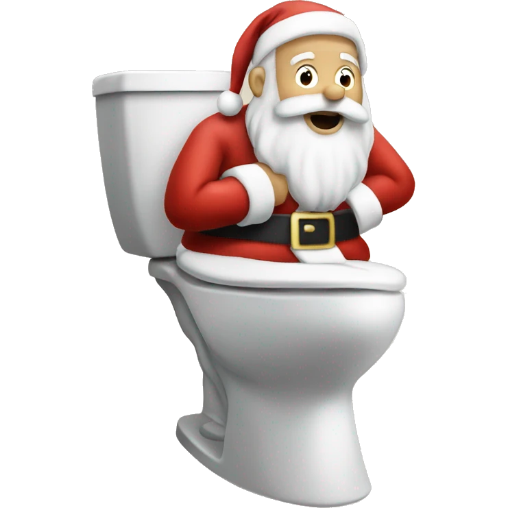 Santa on toilet emoji