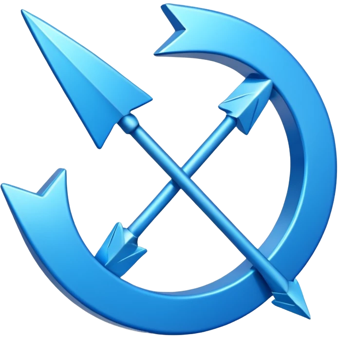 mac os icon conversion, 2 arrows circle, vivid blue, skeuomorphic 🔄 emoji
