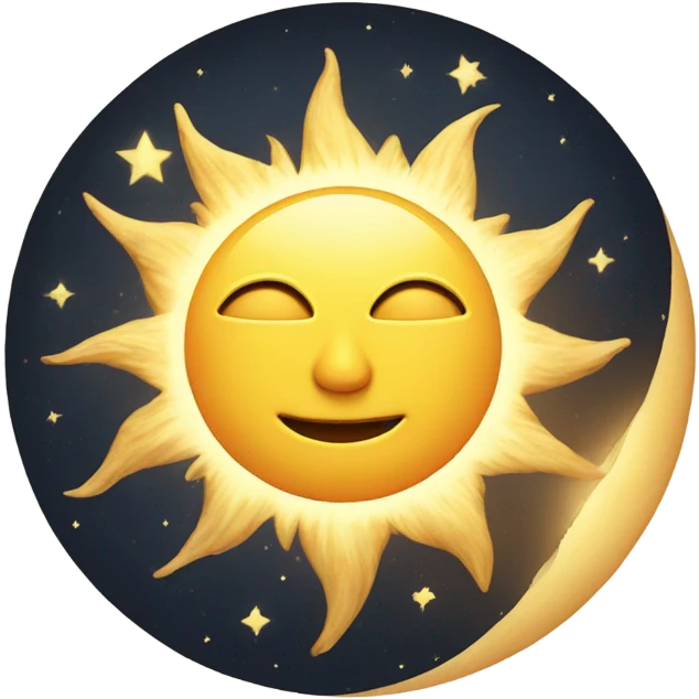 The sun and the moon  emoji