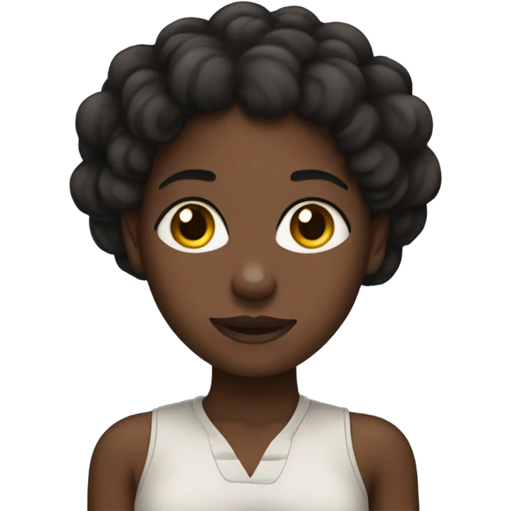 A black girl using skincarw emoji
