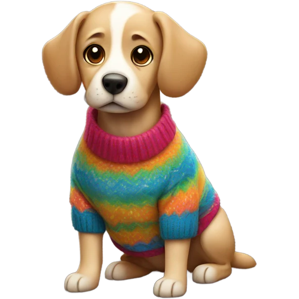 Dog wearing sweater  emoji