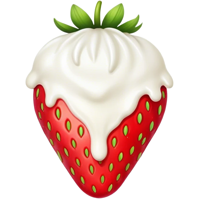 strawberry whit cream emoji
