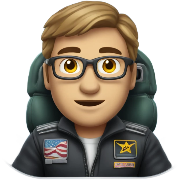 Martin Apprich sitting in a jet cockpit  emoji