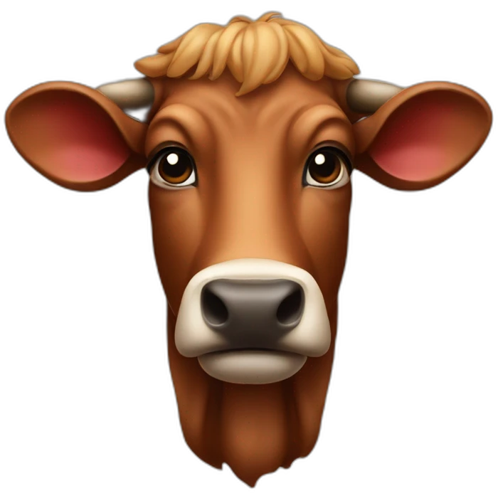 the big head of a big animal beef emoji