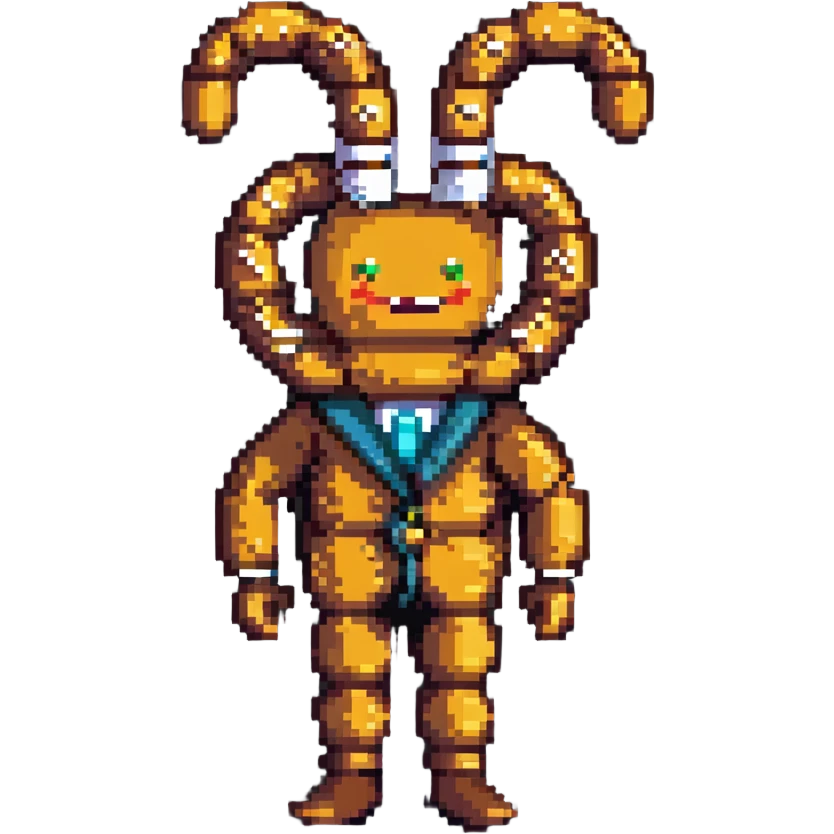 man dressed as a pretzel snack emoji
