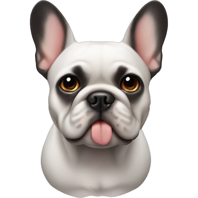 Mutlu bir french bulldog emoji