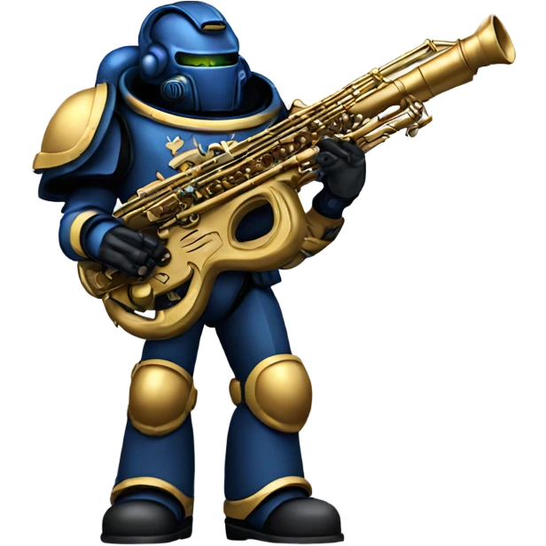 Space Marine with sax emoji
