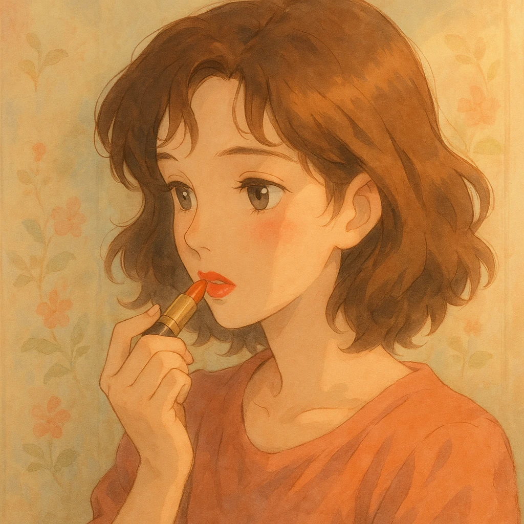 woman applying lipstick emoji