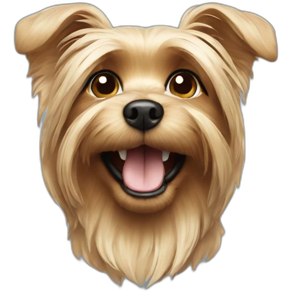 dog yorkshire happy emoji