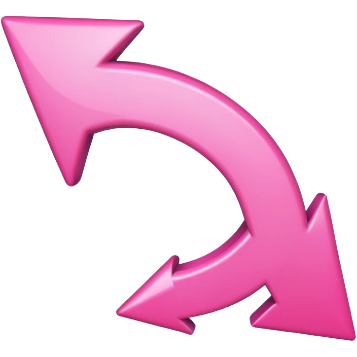 Pink curved go back arrow emoji