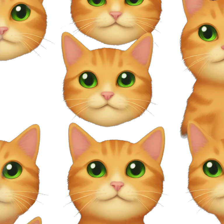 orange kitten with yellow eyes hugging a all black cat with green eyes  emoji