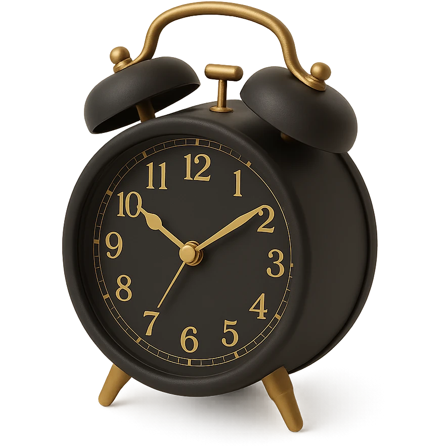 vintage alarm clock emoji