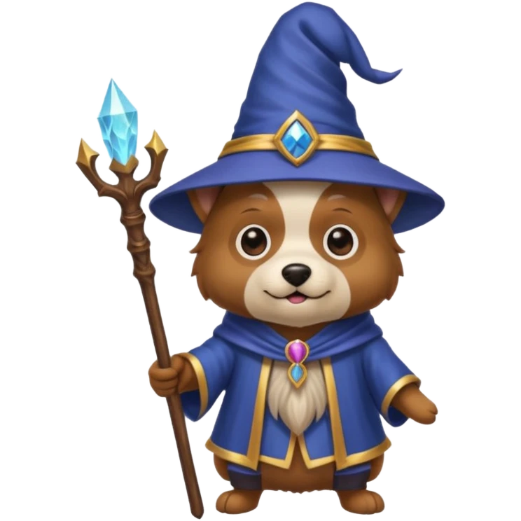 Dog wizard emoji