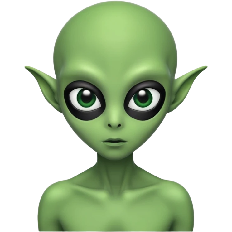 peaceful looking werd alien emoji