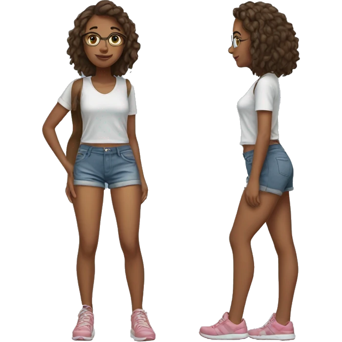 girl in shorts emoji