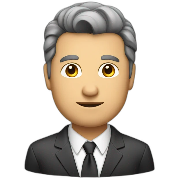 Middle age man in a business suit emoji