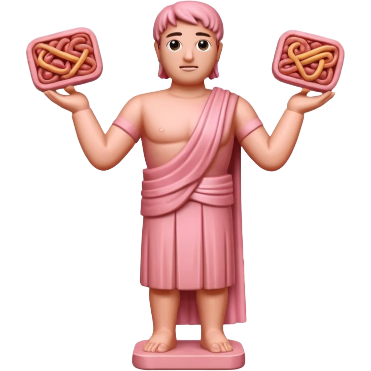  grecian Statue fine art made of spam meat emoji