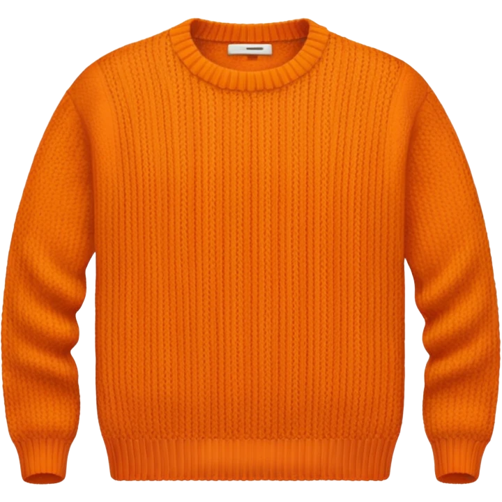 plain isolated orange sweater emoji