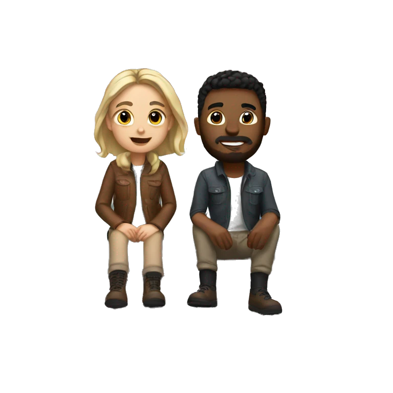 me and my boyfriend in mountain emoji