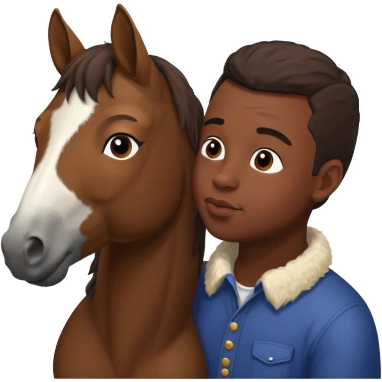 Black guy kissing horse with down syndrome not sexy? emoji