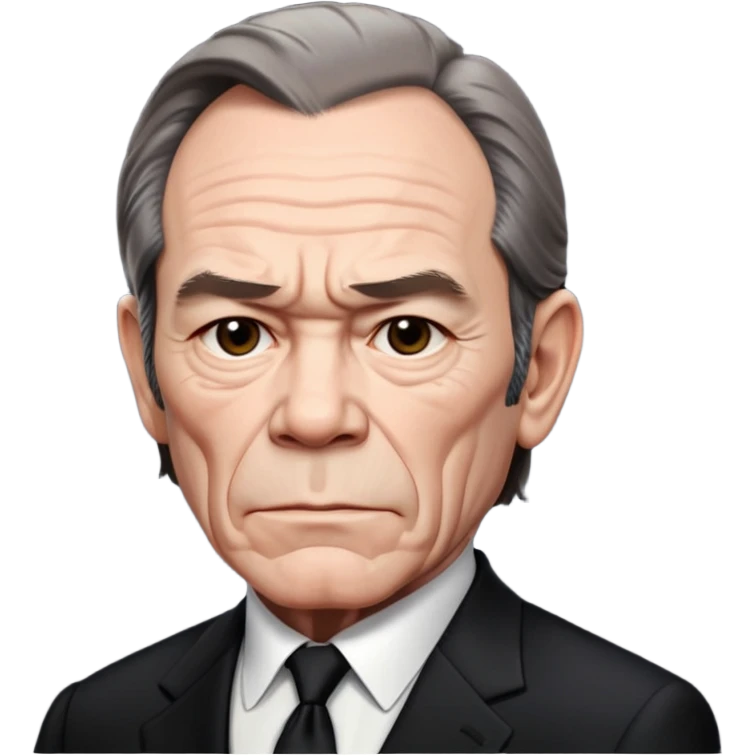 Tommy Lee Jones with black suit emoji