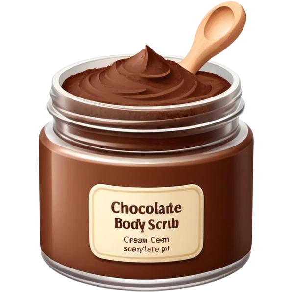 Chocolate Body scrub cream pot  emoji