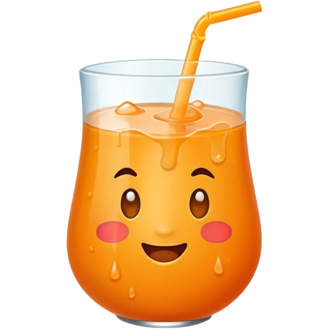 Super sweet mandarin emoji, fizzy juice splash, simple flat design, bold lines, bright orange, transparent background. emoji